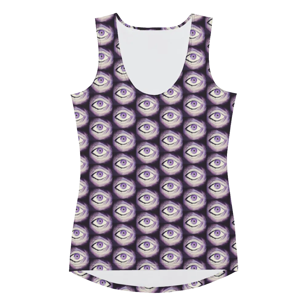 Razel Thousand Eyes Tank Top Dames Zwart Stretch