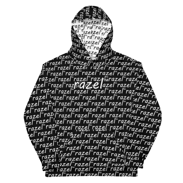 Razel Motif Hoodie Inverted hoodie fleece unisex
