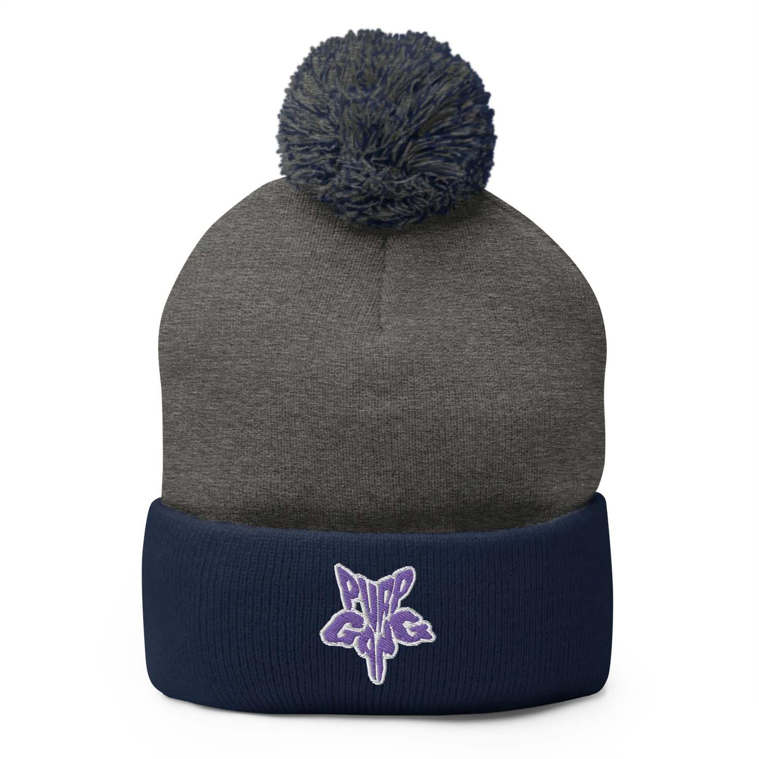 Razel Purp Gang Rock Star beanie zwart pompon