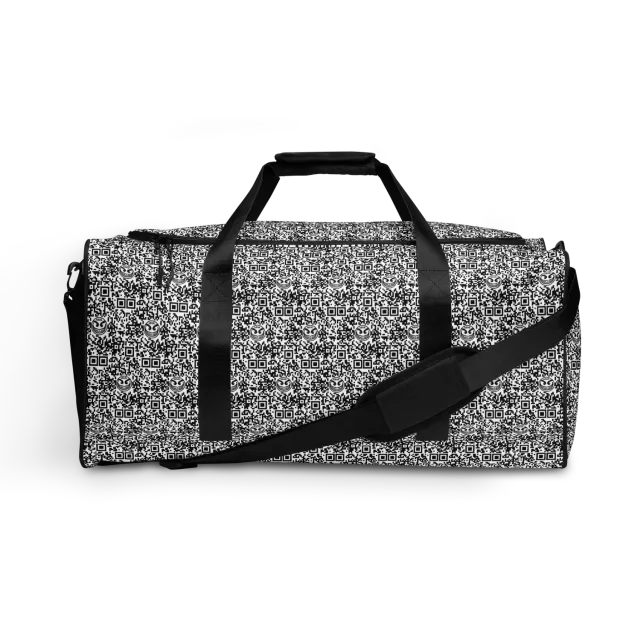Razel Face QR Code Motif sporttas zwart polyester
