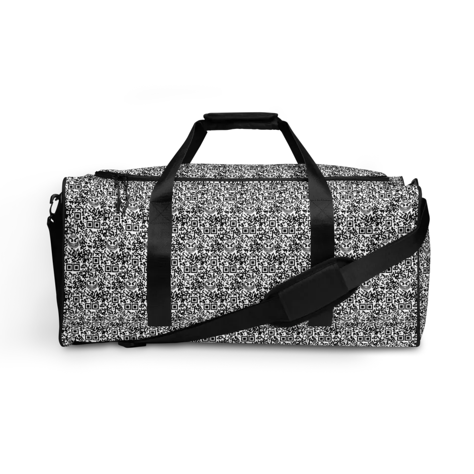 Razel Face QR Code Motif sporttas zwart polyester