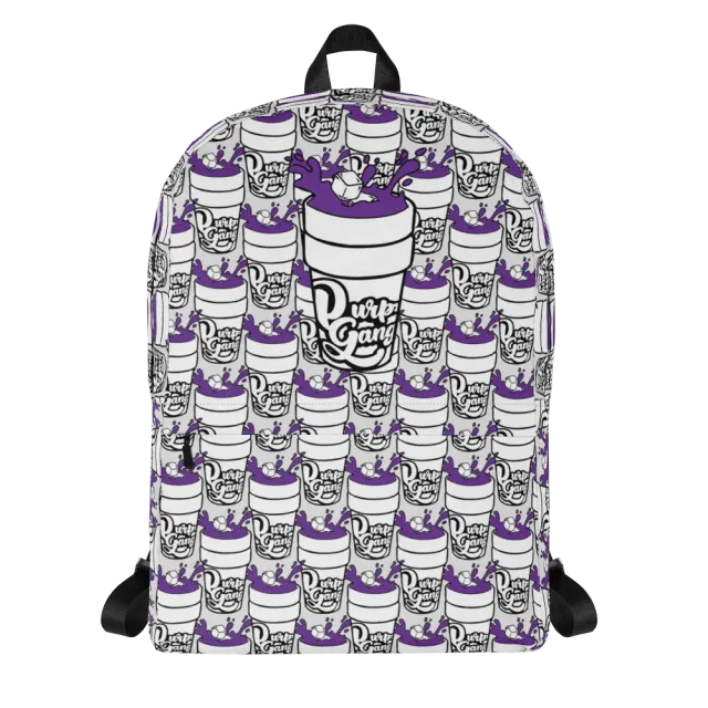 Razel Purp Gang Double Cup Motif Rugzak 15 inch