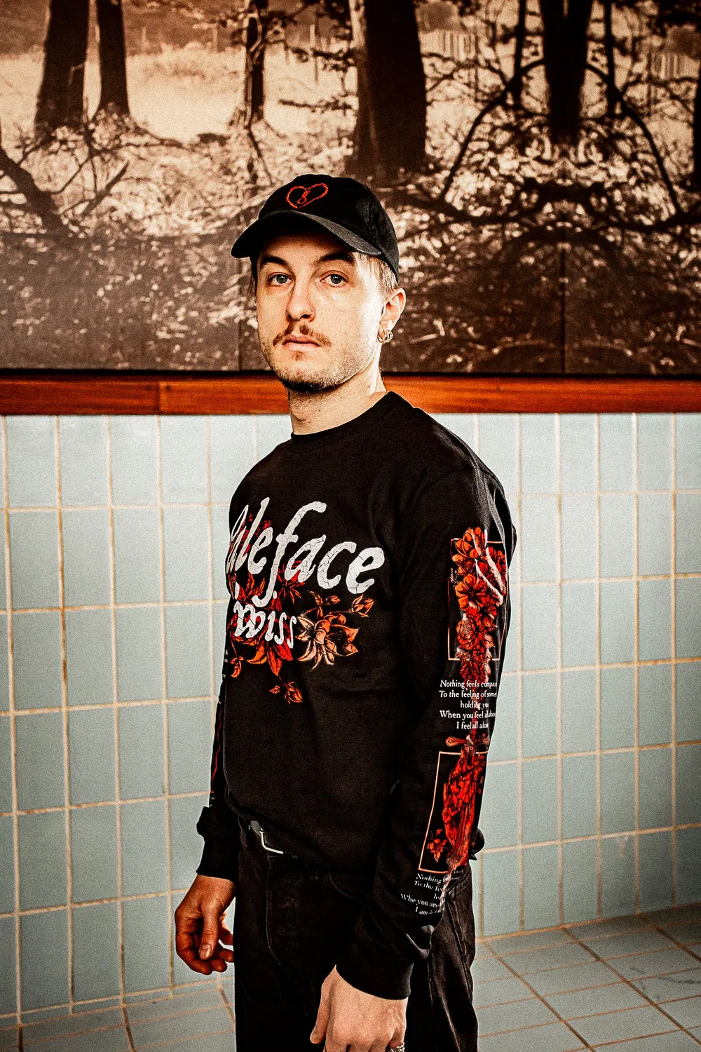 Paleface Swiss Everything is Fine longsleeve zwart-rood