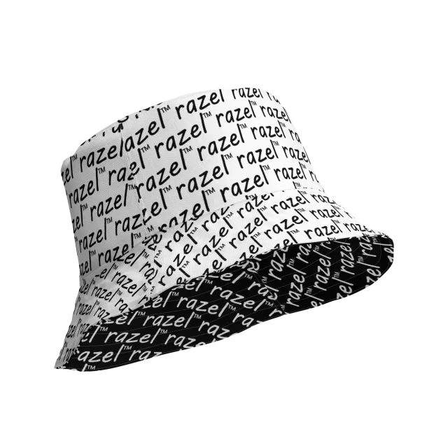 Razel Motif Bucket Hat omkeerbaar polyester