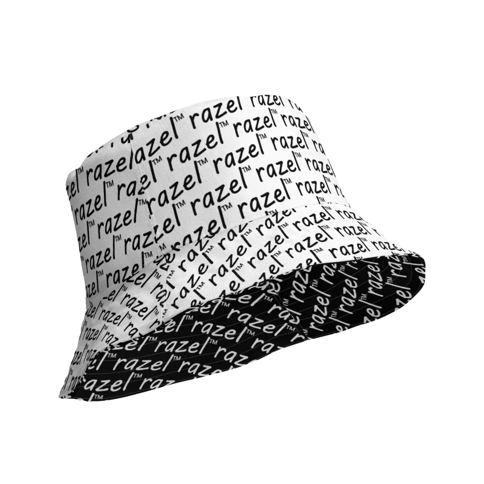 Razel Motif Bucket Hat omkeerbaar polyester