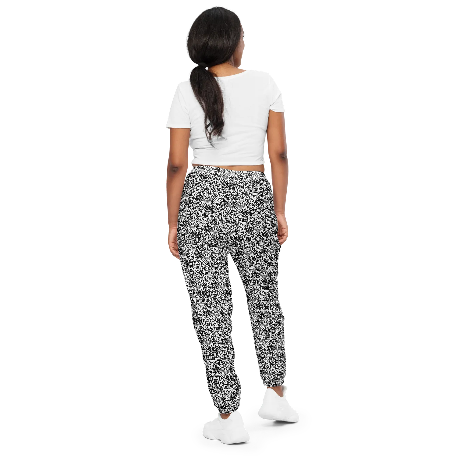 Razel Face QR Code track pants joggingbroek zwart