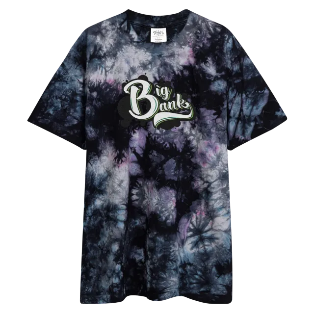Razel Big Bank oversized tie-dye T-shirt Milky Way