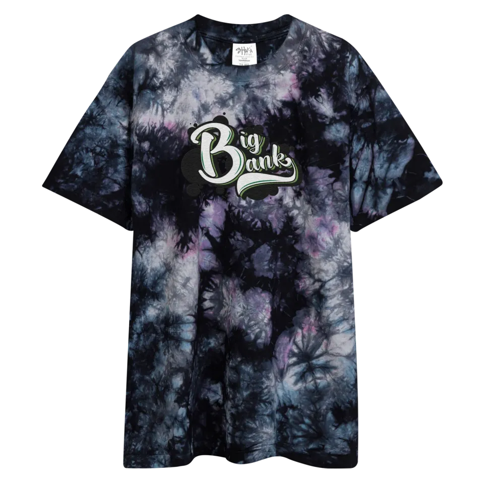Razel Big Bank oversized tie-dye T-shirt Milky Way