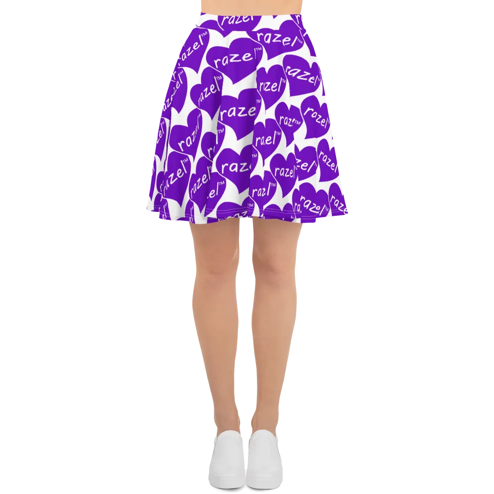 Razel Purple Hearted Zomerrok stretch print