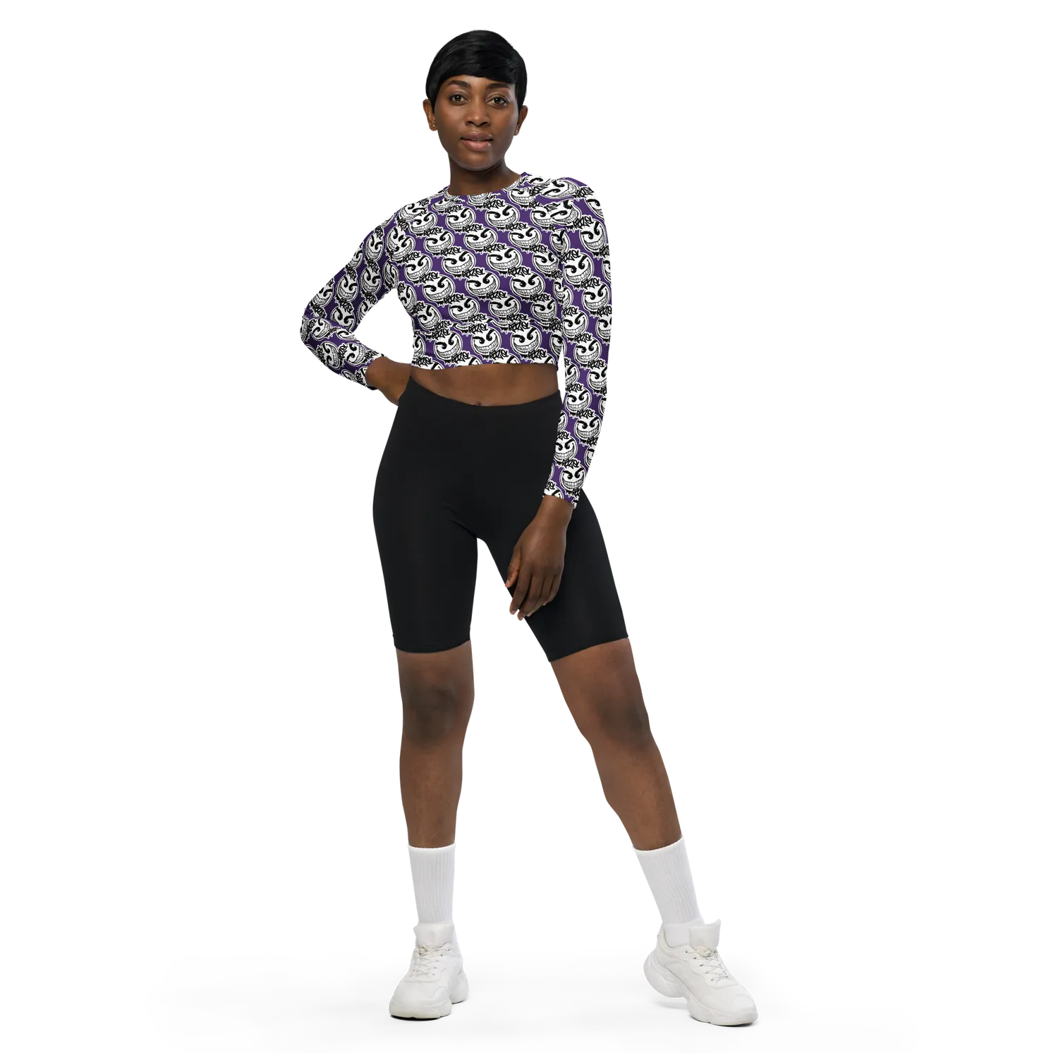Razel Gang Drip Face Crop Top lange mouw UPF50