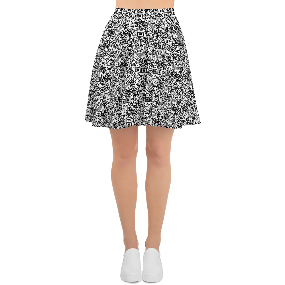Razel Face QR Code Sun Skirt Rok elastiek