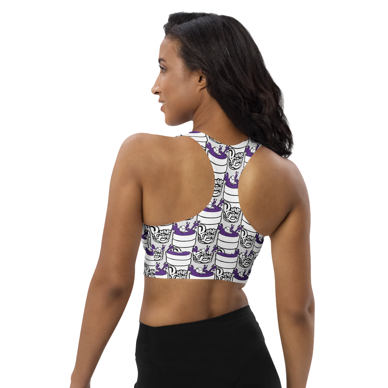 Razel Purp Gang Double Cup Crop top met padding