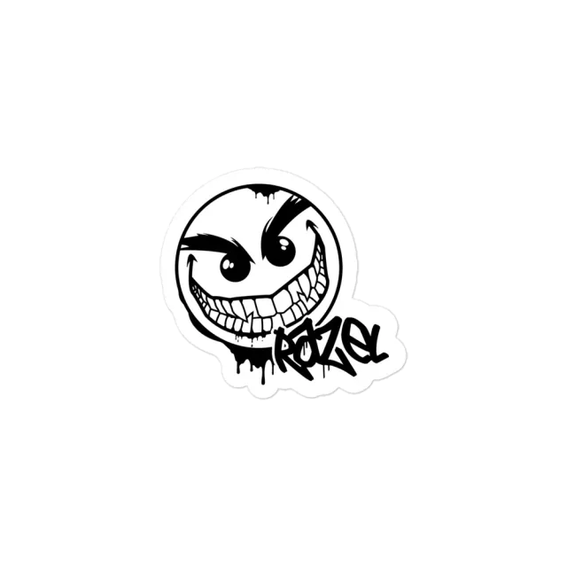 Razel Gang Drip Face sticker vinyl 3x3 bubbelvrij