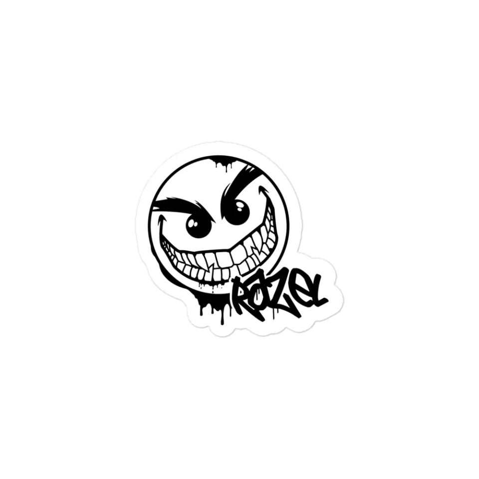 Razel Gang Drip Face sticker vinyl 3x3 bubbelvrij