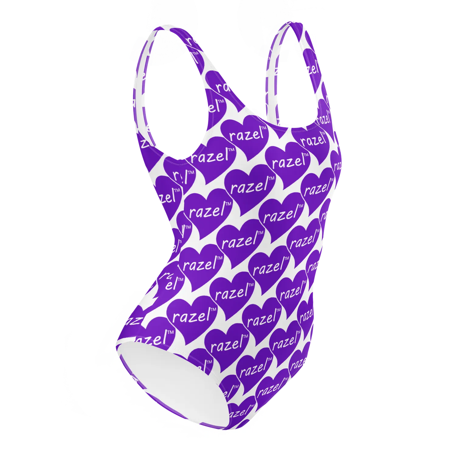 Razel Purple Hearted Motif badpak cheeky chloorbestendig