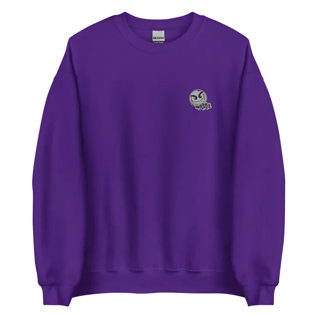 Razel Gang Drip Face geborduurde sweater zwart S