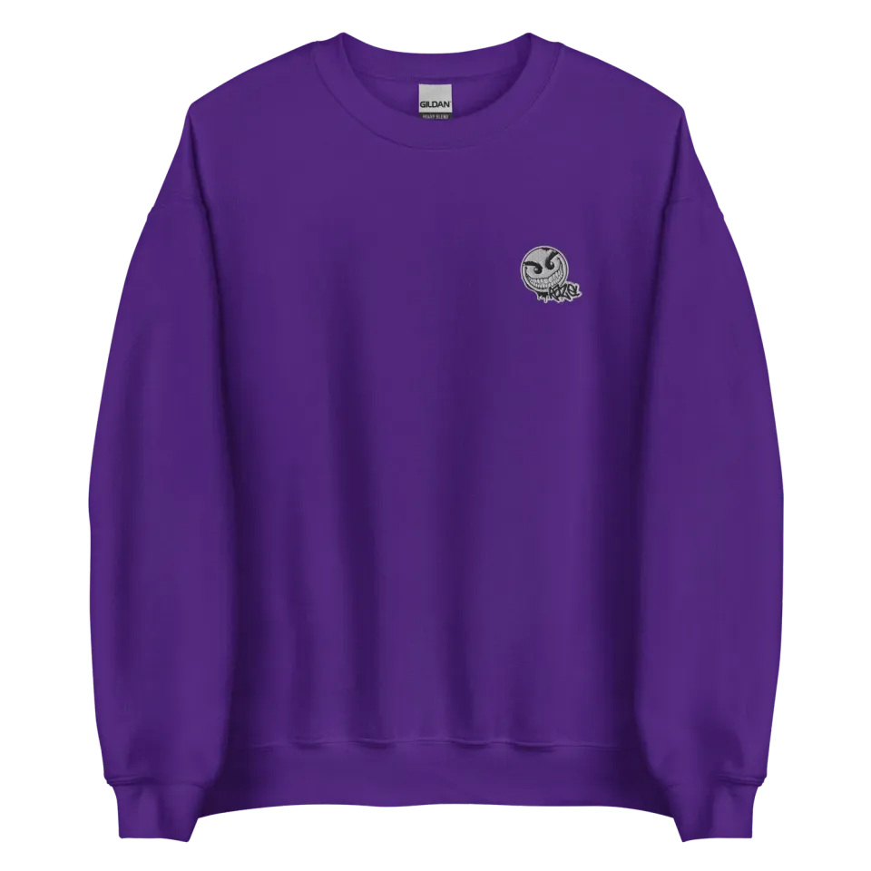Razel Gang Drip Face geborduurde sweater zwart S