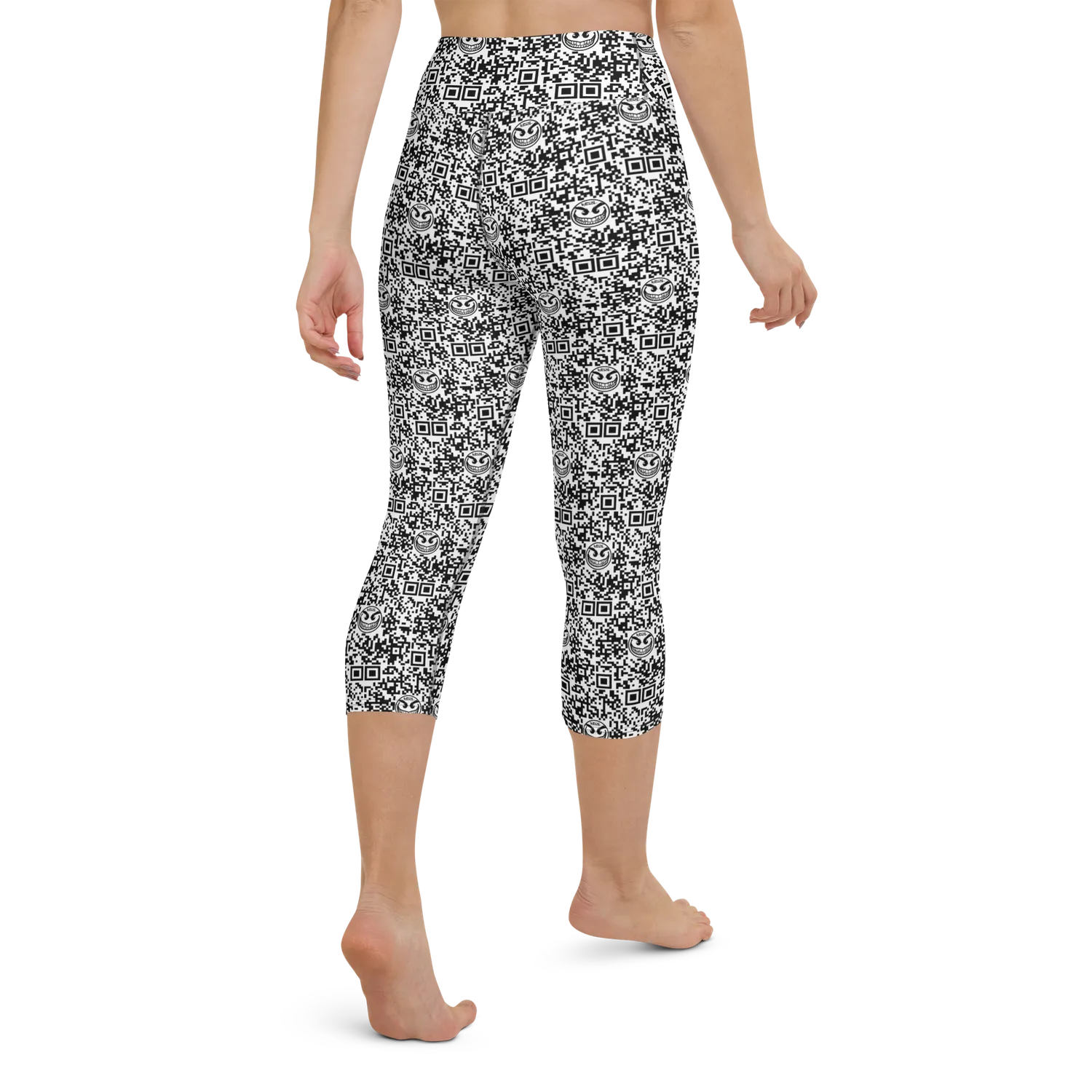 Razel Face QR Code Yoga Capri XS-XL zwart