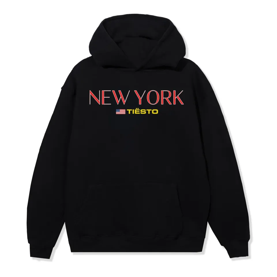 Tiësto NY Statue of Liberty Hoodie zwart heavyweight