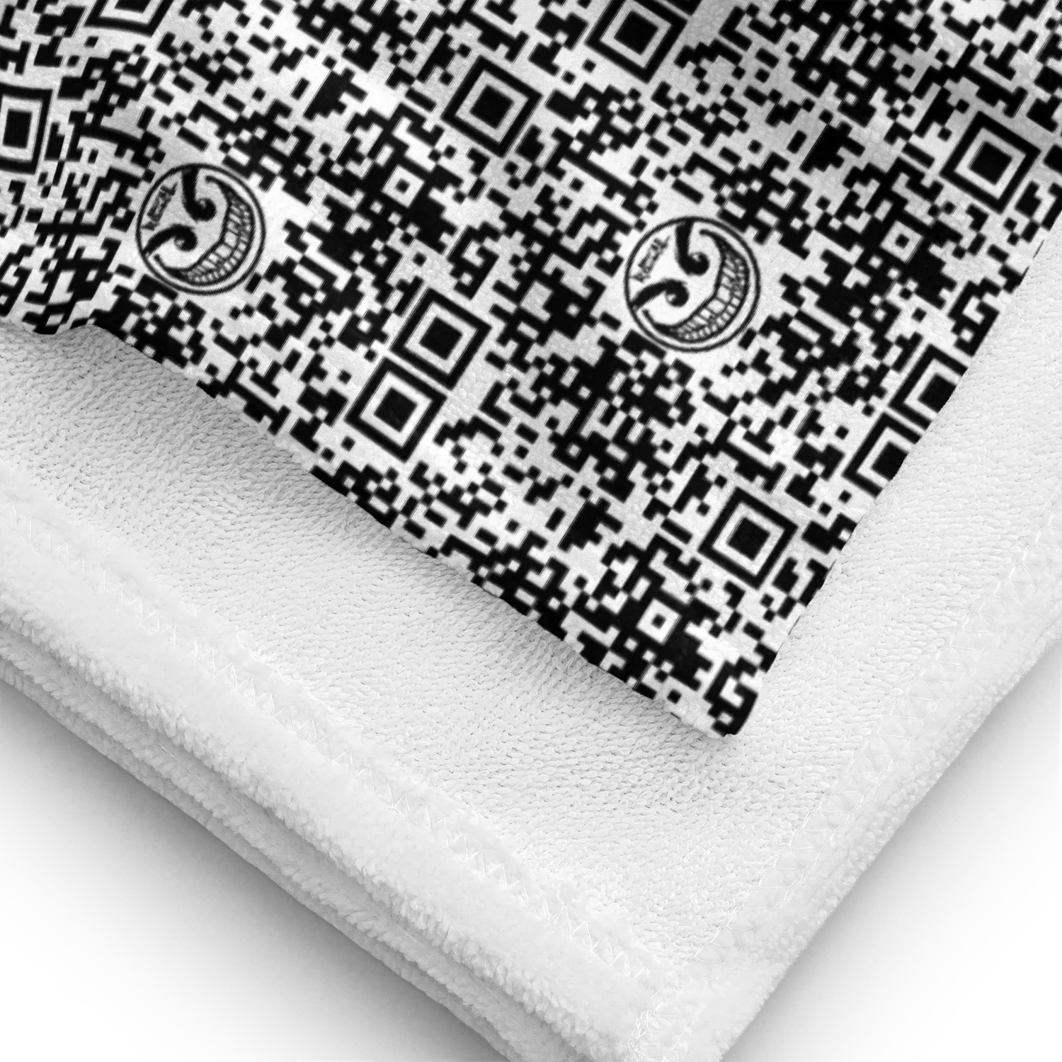 Razel Face QR Code handdoek 76x152 cm katoen
