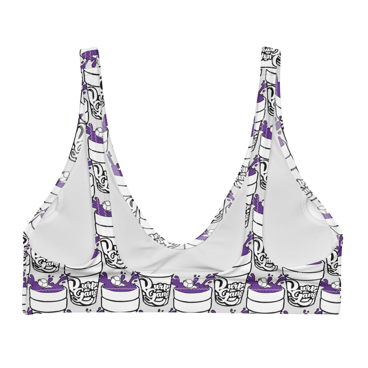 Razel Purp Gang Double Cup Padded bikinitop zwart
