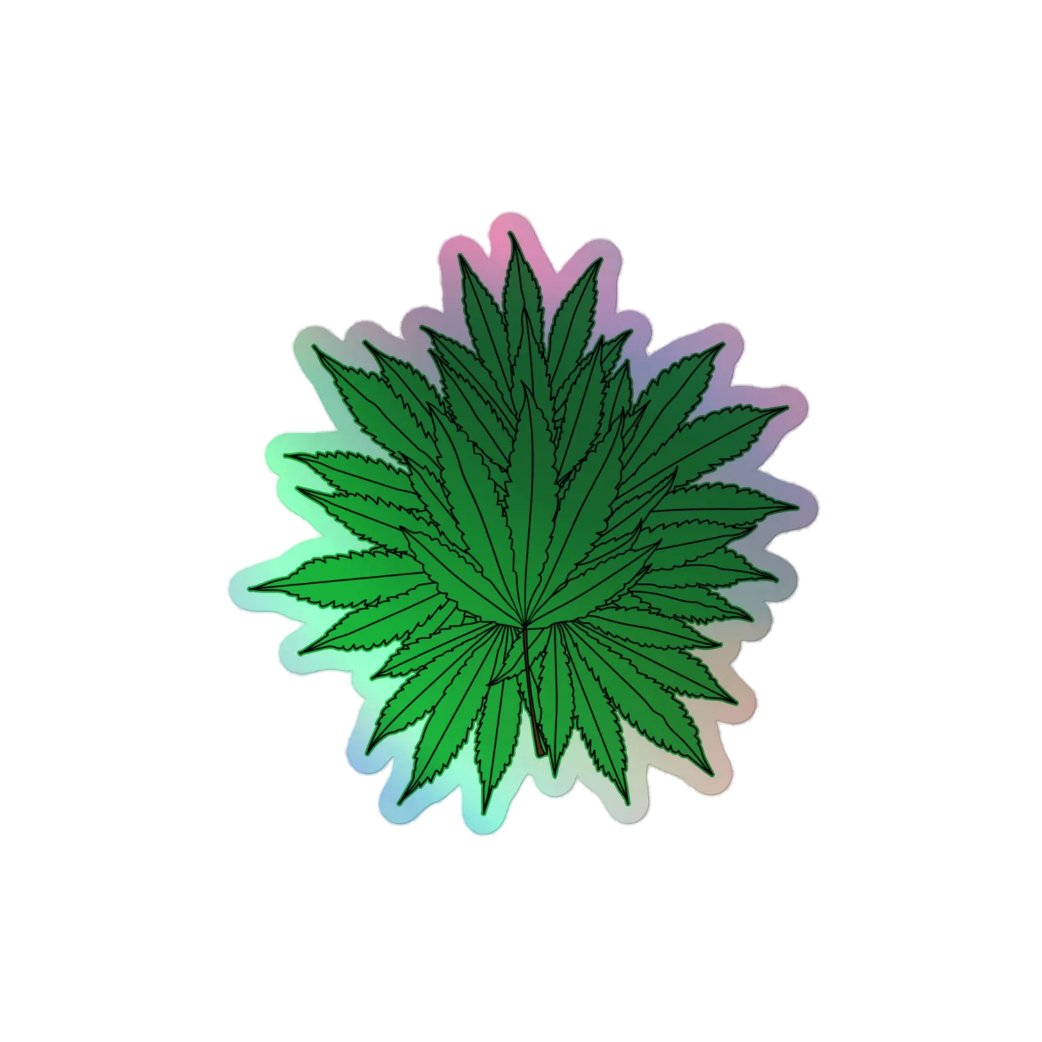 Razel Marijuana Tree Star Sticker Holografisch 7,6cm