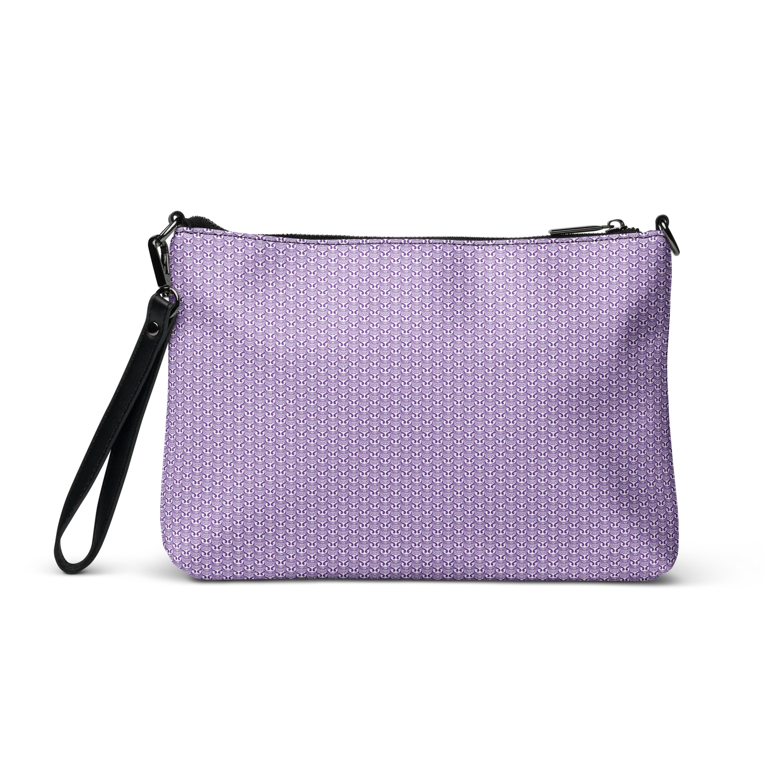Razel Face Motif satchel tas zwart met rits