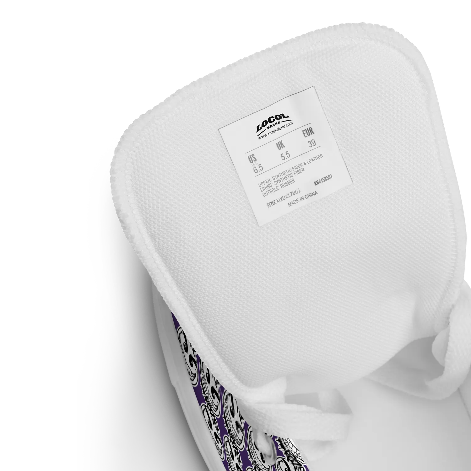 Razel Gang Drip Face hoge sneakers canvas maat 42