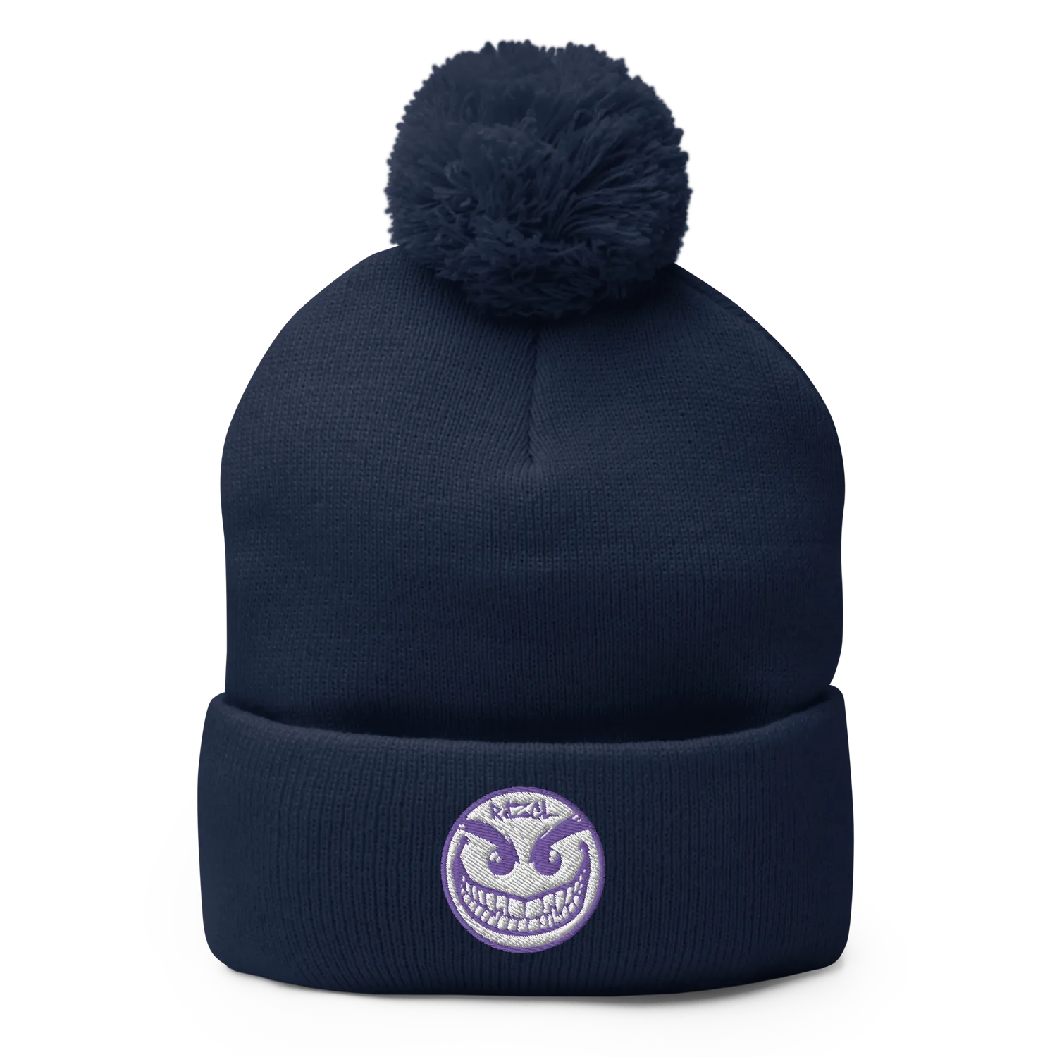 Razel Face Pom-Pom beanie muts met pompon zwart