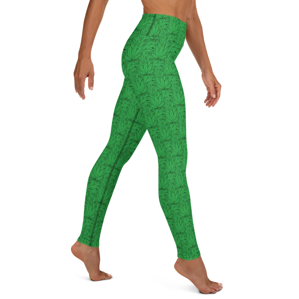 Razel Marijuana Tree Star legging hoge taille zwart