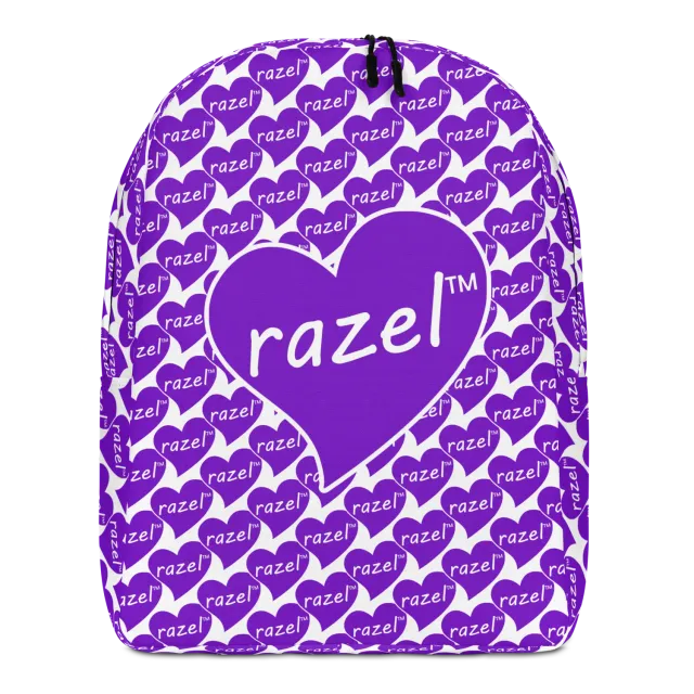Razel Purple Hearted Motif Minimalist Rugzak 20L