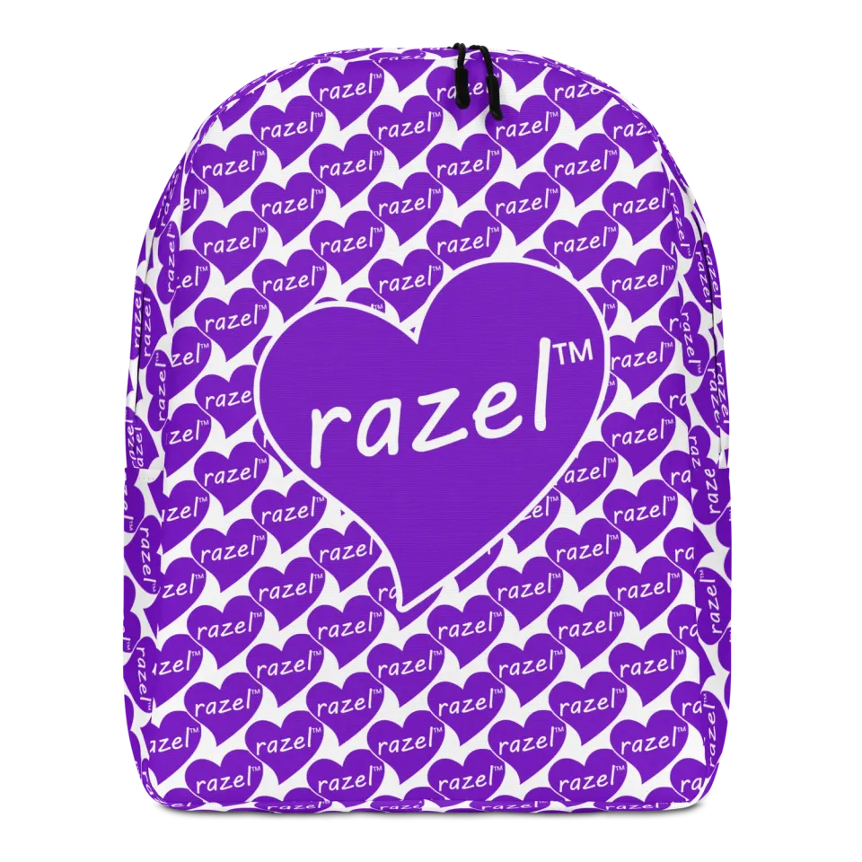Razel Purple Hearted Motif Minimalist Rugzak 20L