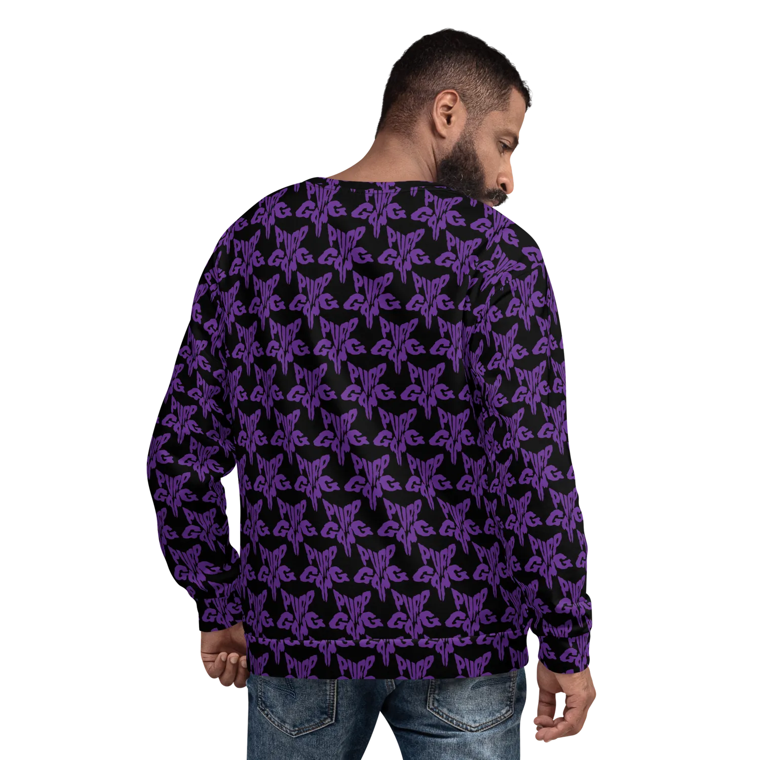 Razel Purp Gang Rock Star Motif Sweater fleece