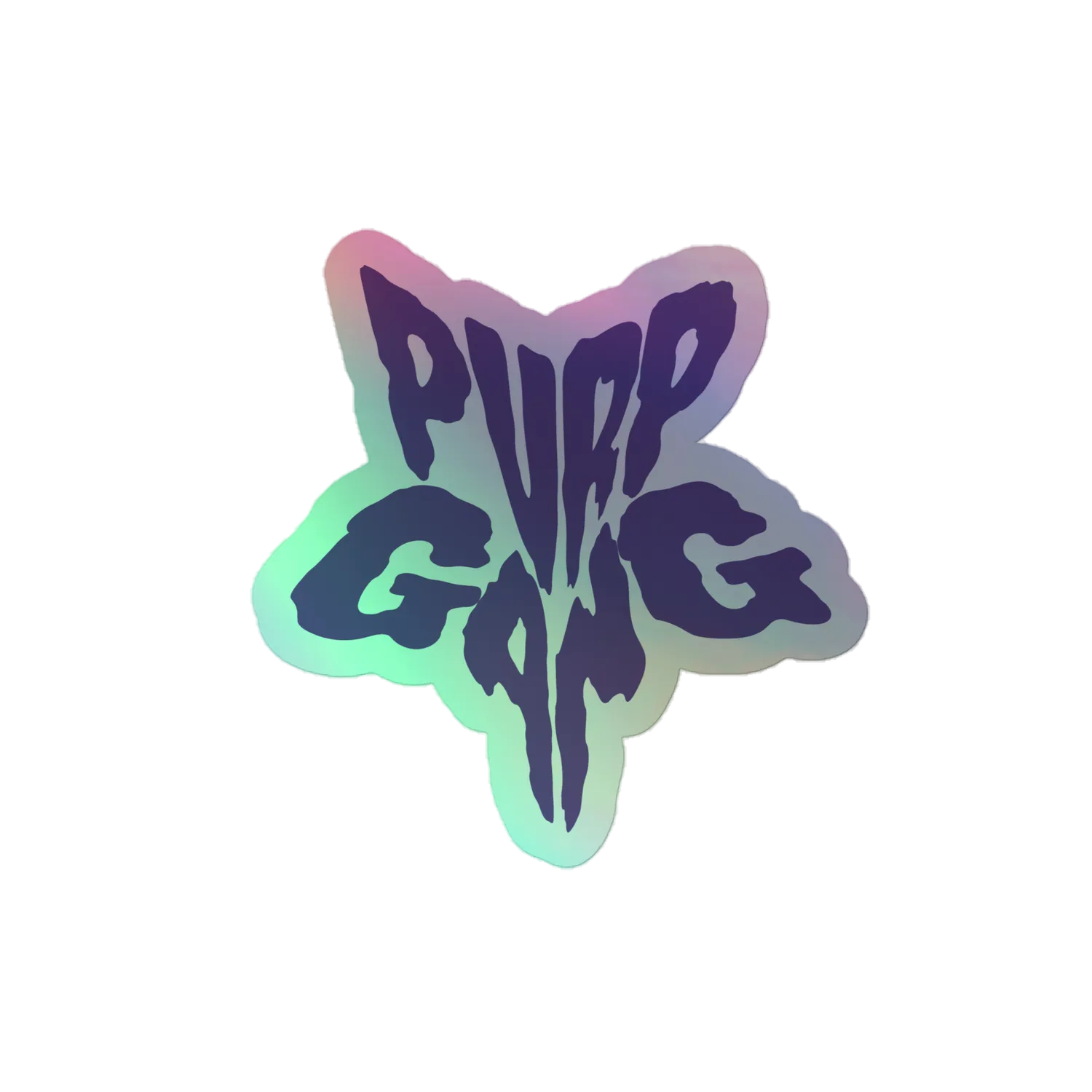 Razel Purp Gang Rock Star sticker holografisch 10 cm