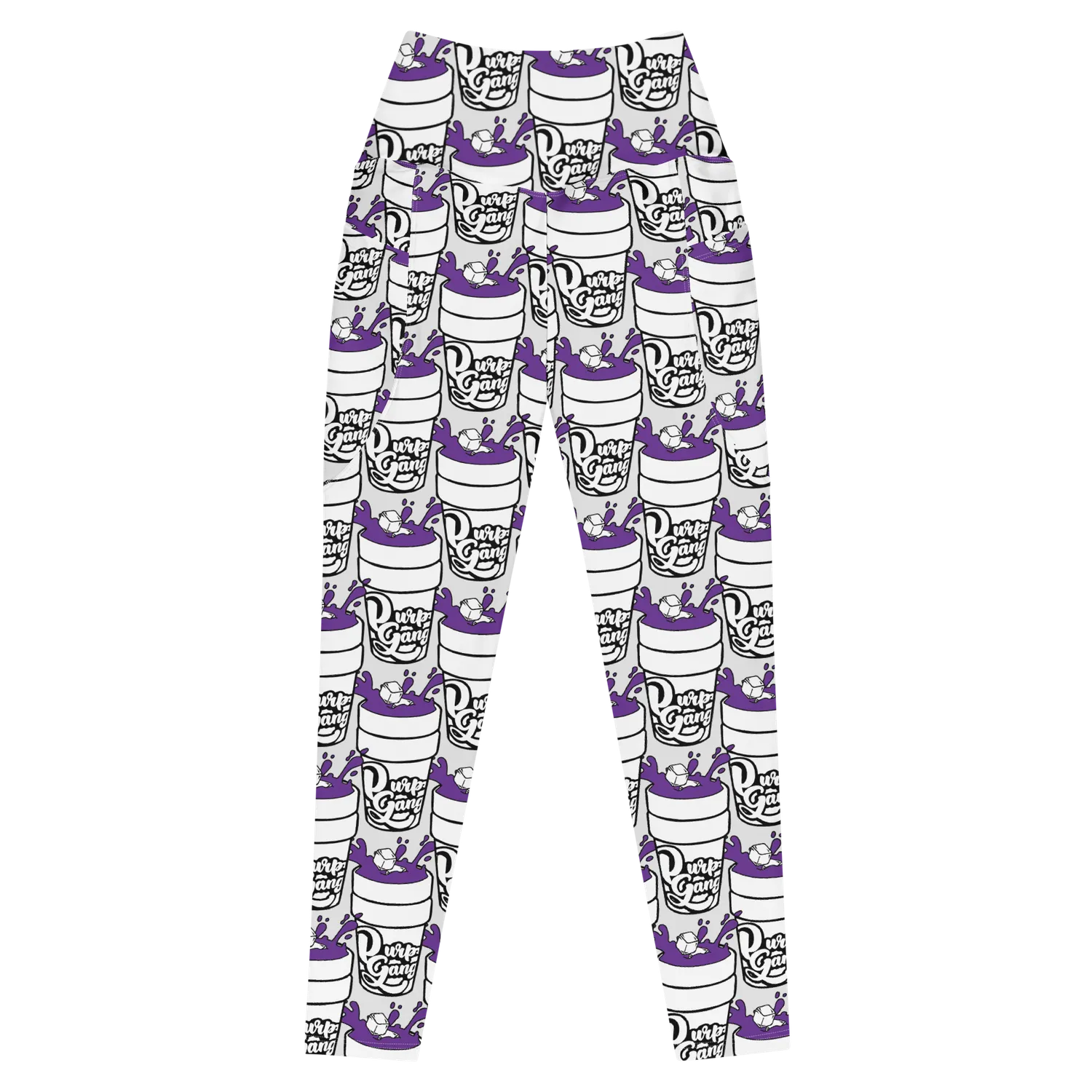 Razel Purp Gang Double Cup Legging zakken high-waist
