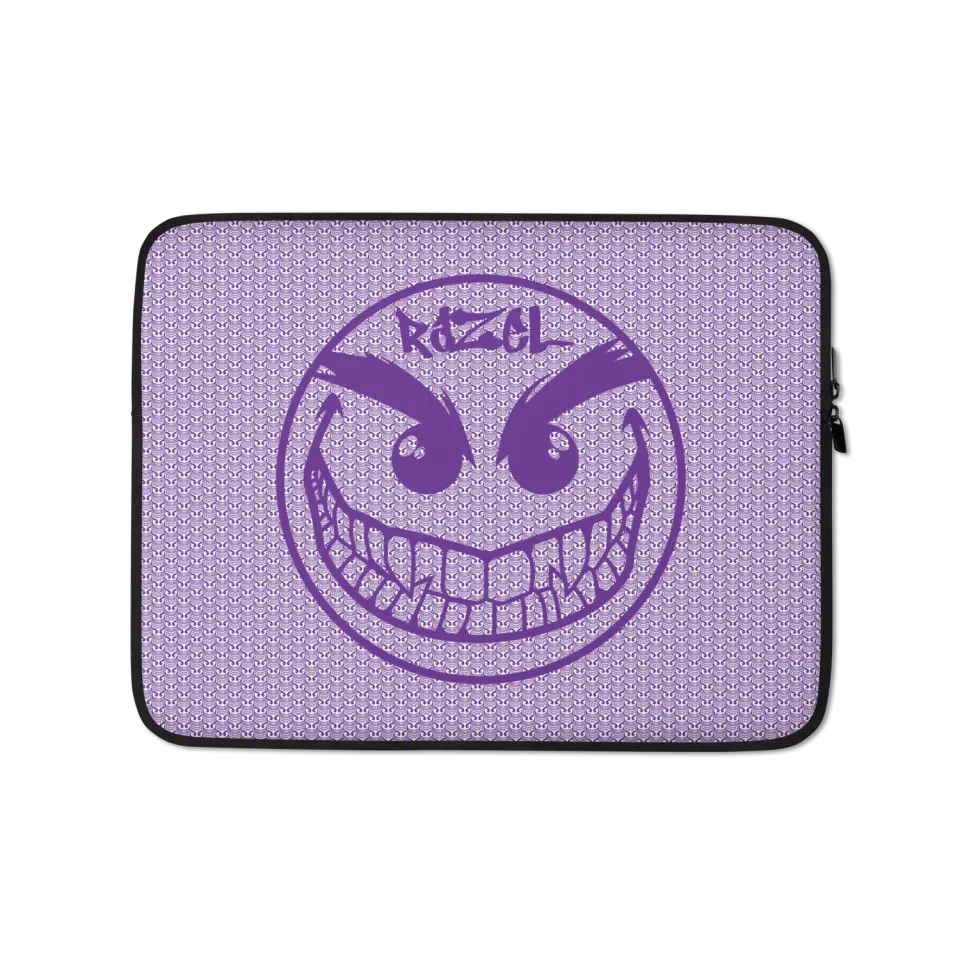 Razel Face laptop sleeve 13 inch neopreen zwart