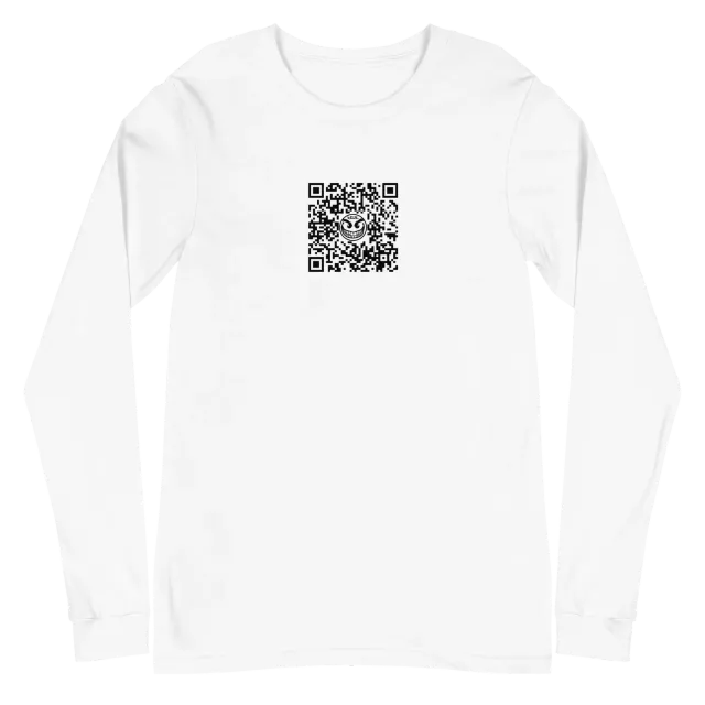 Razel Face QR Code longsleeve Black Heather katoen