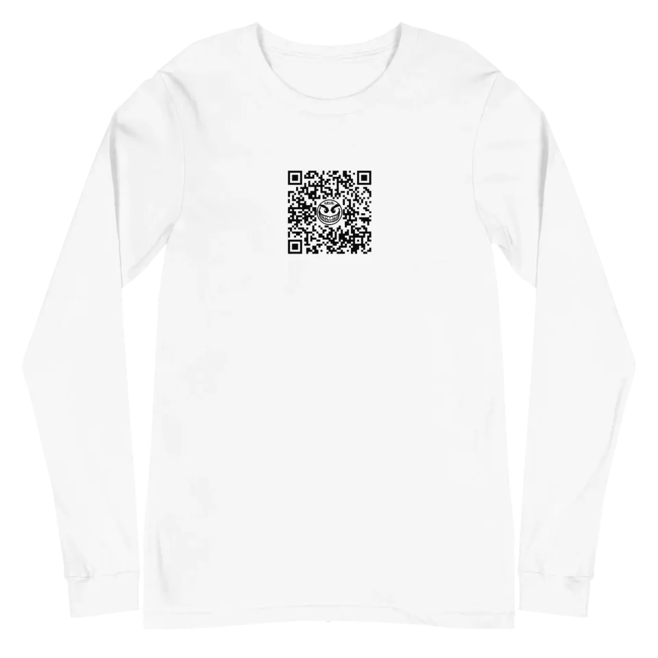 Razel Face QR Code longsleeve Black Heather katoen