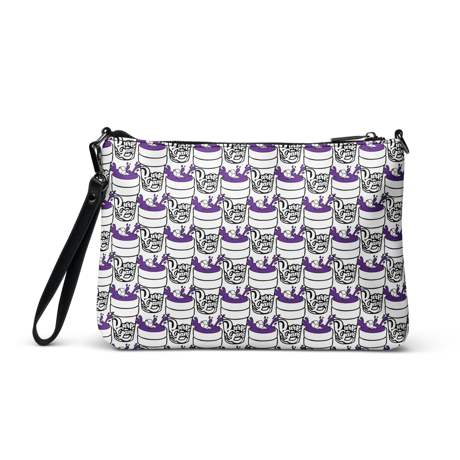 Razel Purp Gang Double Cup schoudertas zwart leer