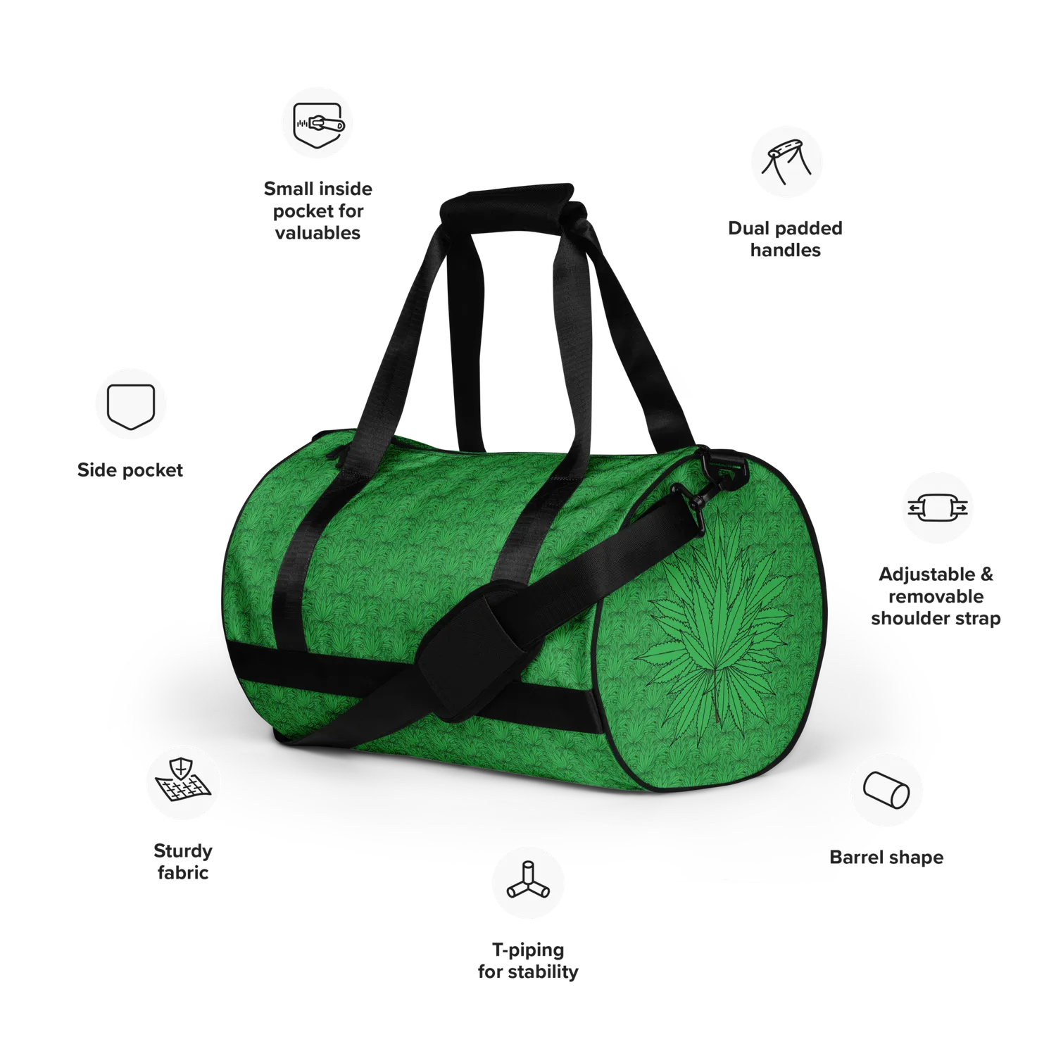 Razel Marijuana Tree Star Motif gym bag waterafstotend