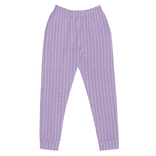 Razel Face Motif Joggers dames slim fit fleece zakken