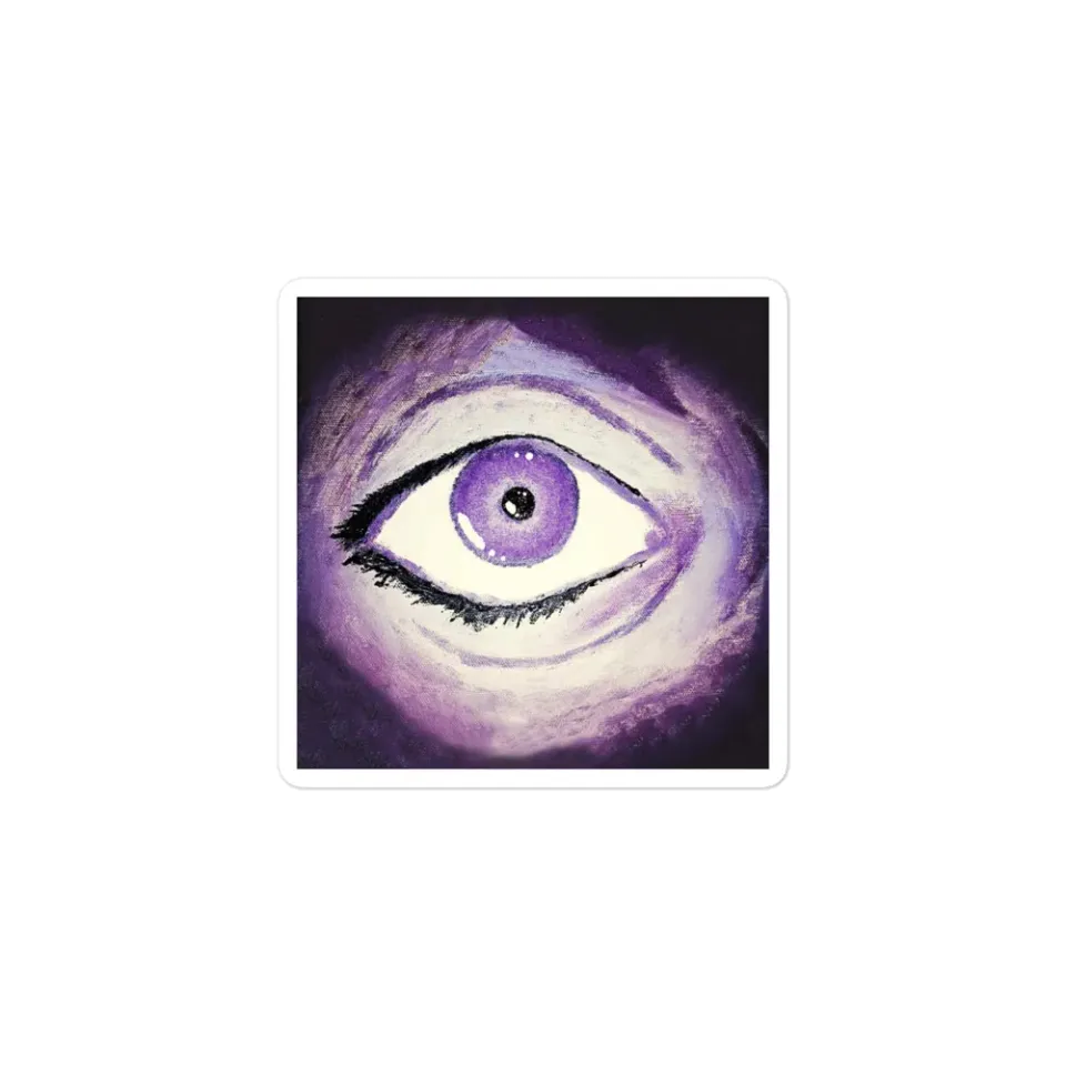 Razel Eye of Razel sticker 7,6 x 7,6 cm vinyl ondoorzichtig