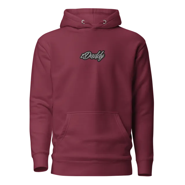 Razel zDaddy Inverted hoodie zwart geborduurd katoen