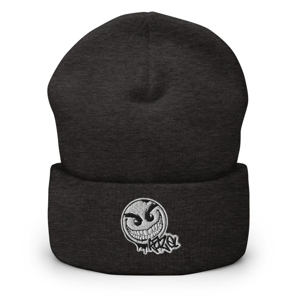 Razel Gang Drip Face beanie zwart unisex