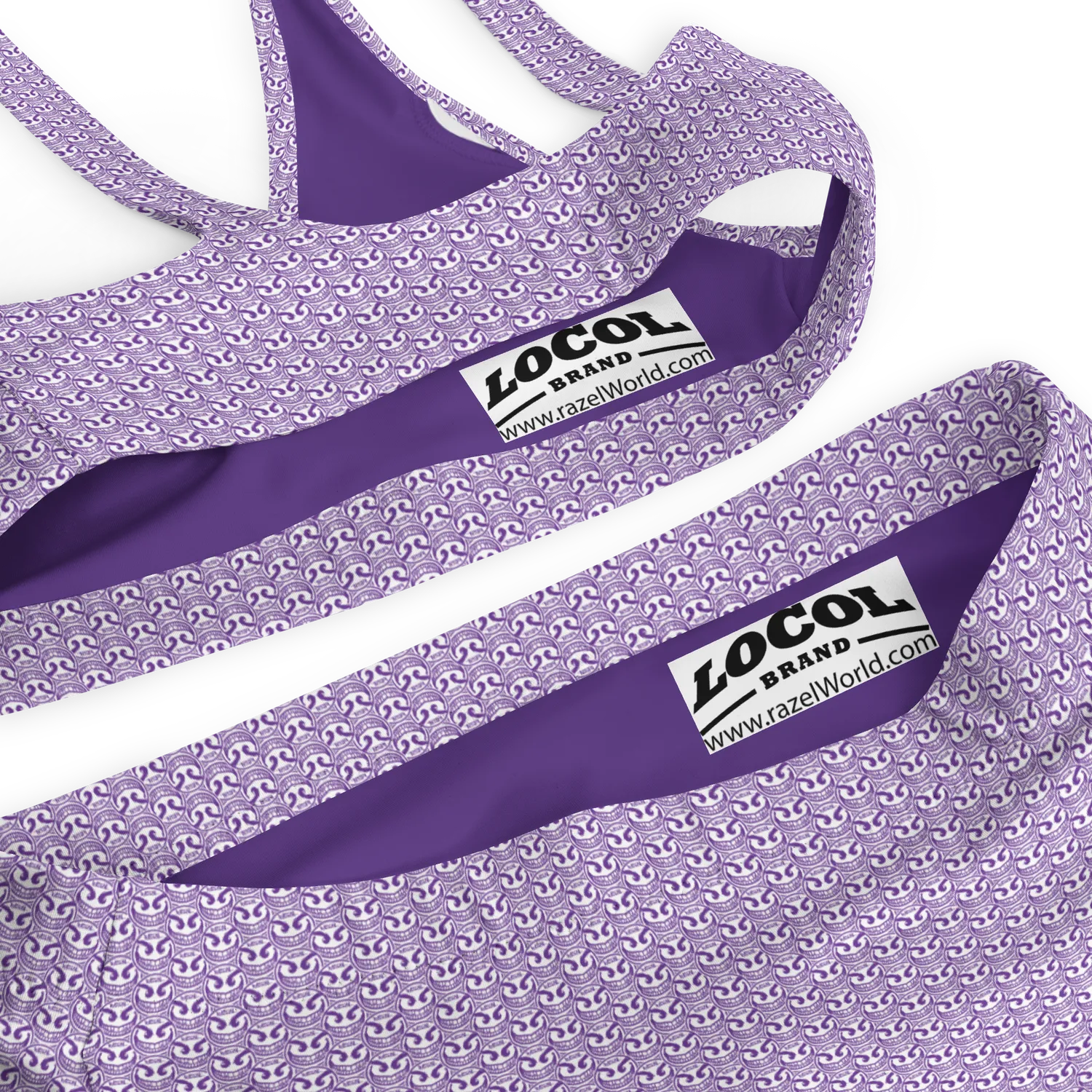 Razel Face Motif bikini set gerecycled polyester