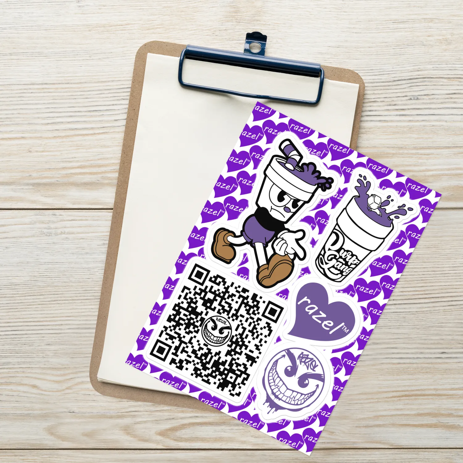 Razel Purp Bundle stickervel glans meerkleurig