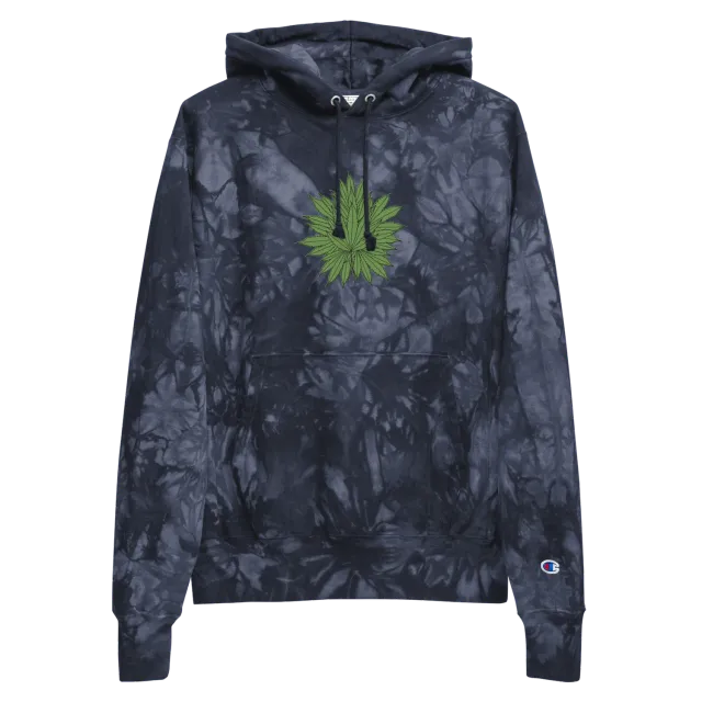 Razel Marijuana Tree Star Champion Hoodie Tie-Dye