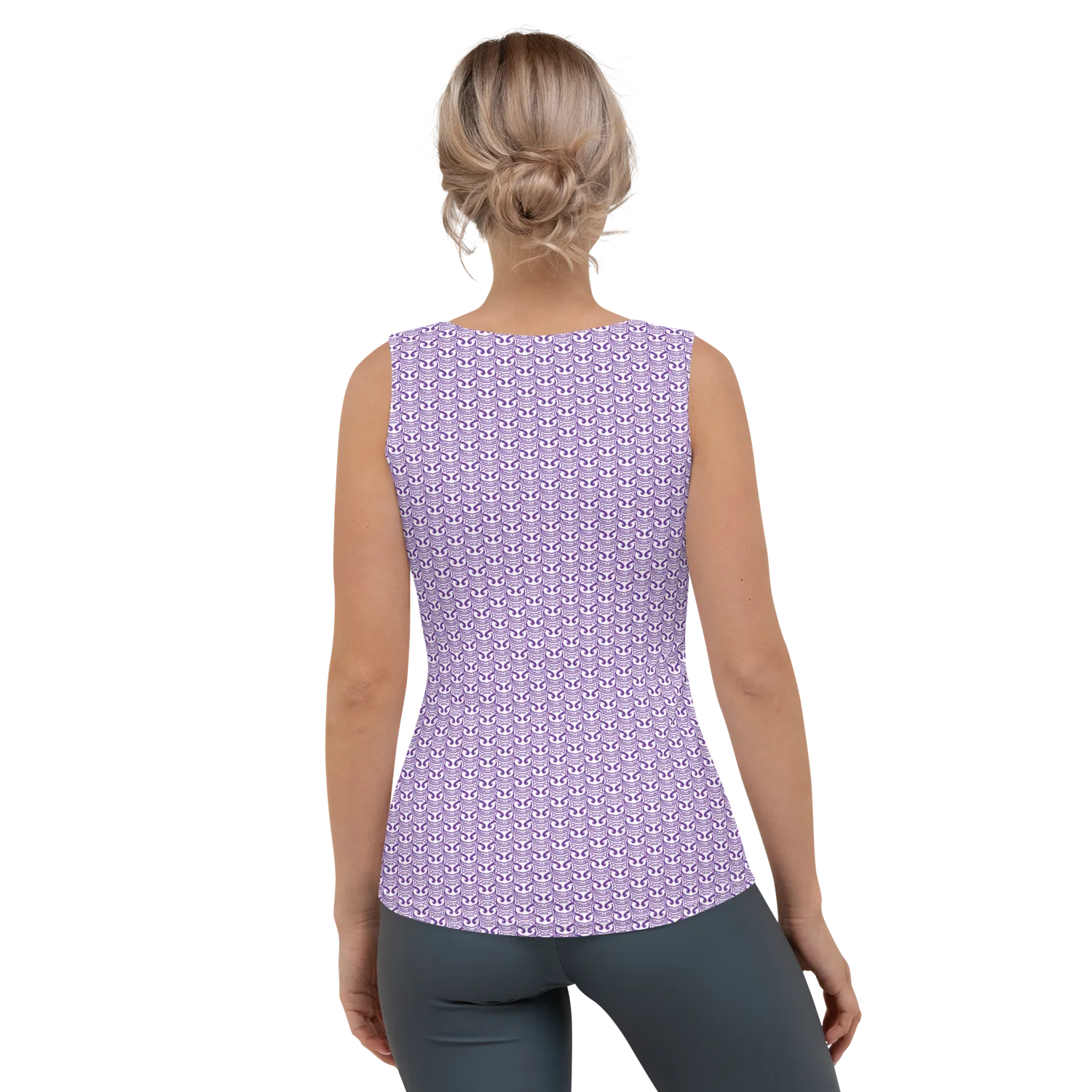 Razel Face Motif Tank Top Dames Stretch XS-XL
