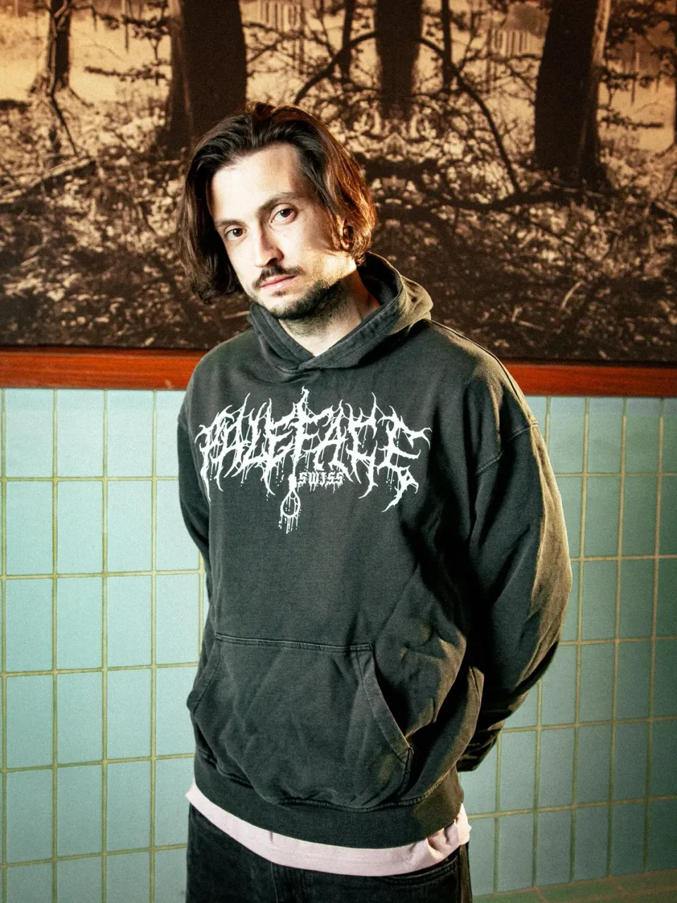 Paleface Swiss Deal Devil vintage hoodie grijs