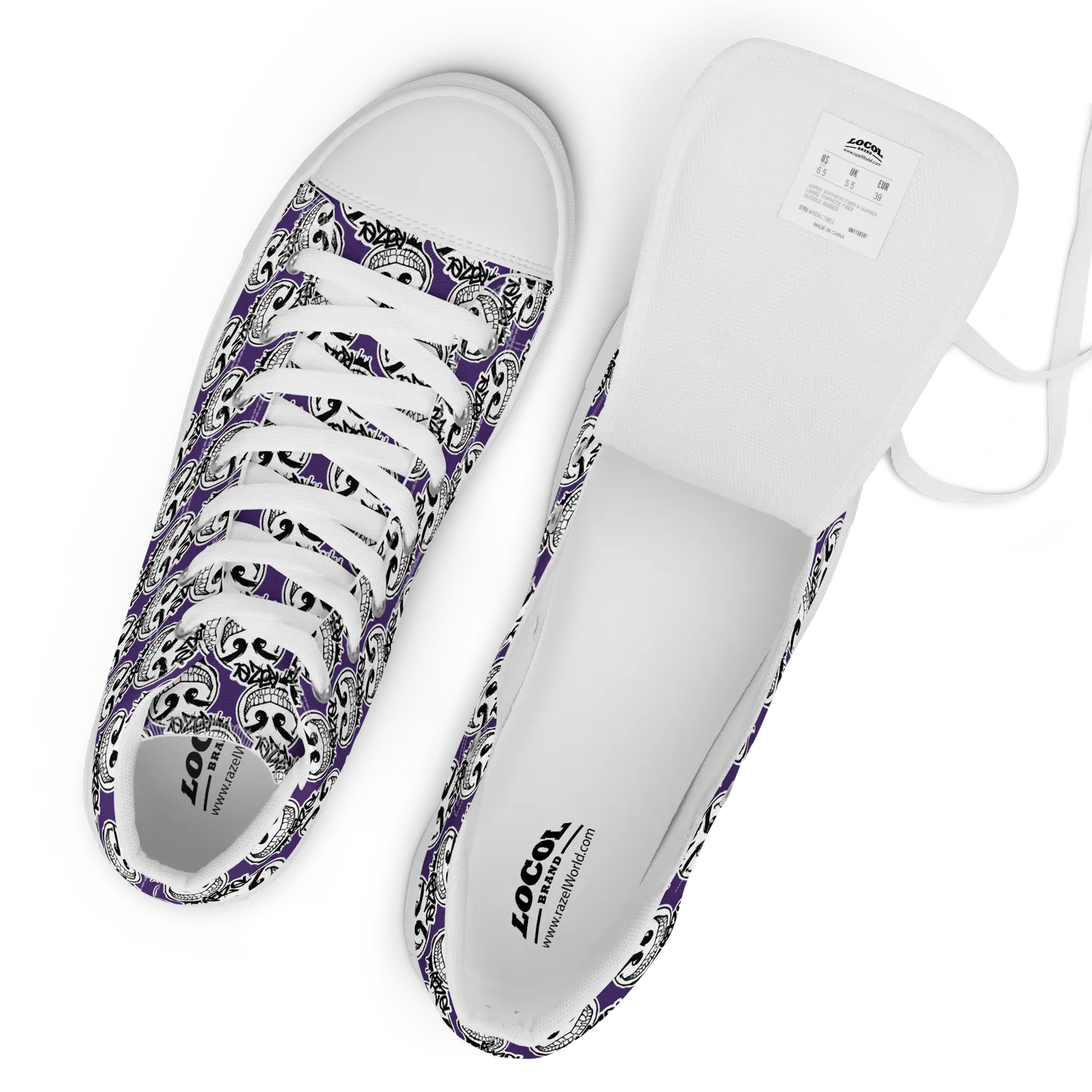 Razel Gang Drip Face hoge sneakers canvas maat 42